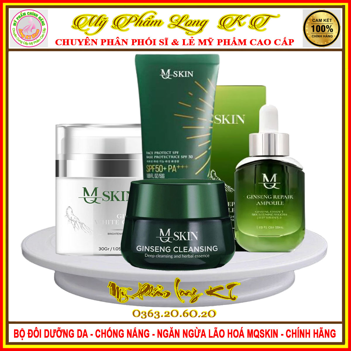 [MQSKIN]BỘ DƯỠNG CHĂM SÓC DA CHỐNG NẮNG NGĂN NGỮA LÃO HOÁ MQ SKIN - MỸ PHẨM MQSKIN