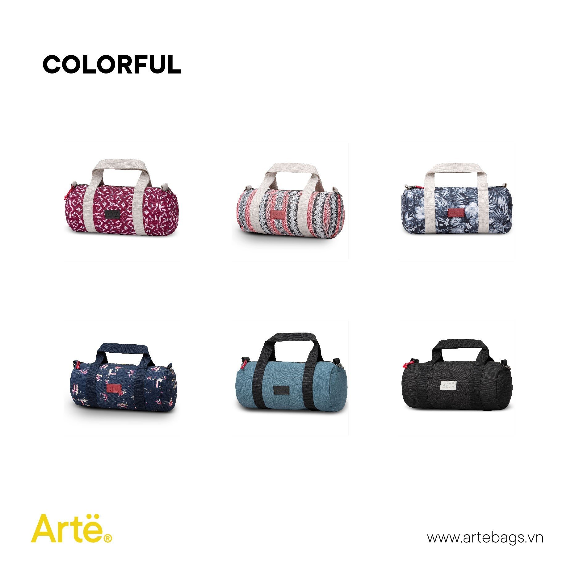 Túi trống đeo chéo ARTË thời trang cho nam và nữ DUFFLE MINI