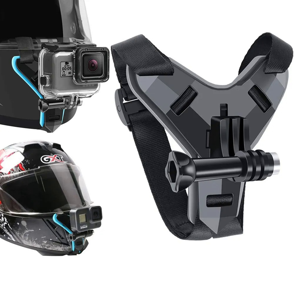 Mũ Bảo Hiểm Dây đeo núi cho GoPro anh hùng 11 10 9 8 7 6 5 4 3 xe máy Yi hành động thể thao máy ảnh núi đầy đủ mặt chủ phụ kiện