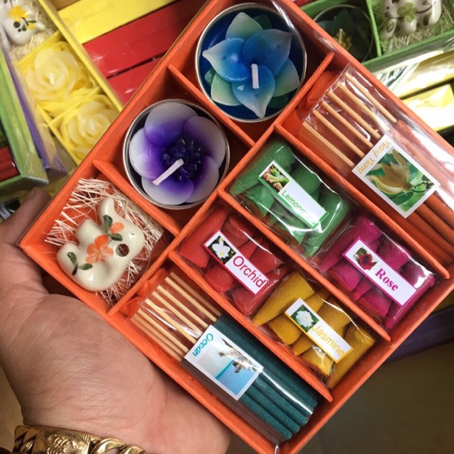 Set nhang trầm nến thơm xinh xắn thái lan