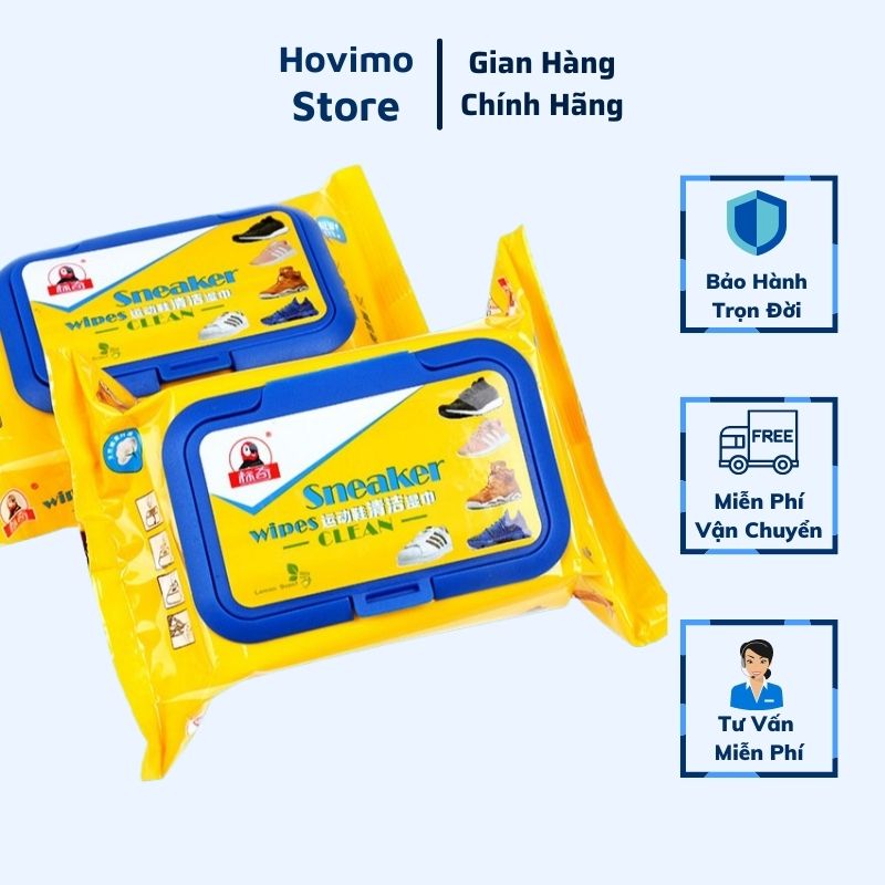 Bịch 30 tờ giấy ướt lau giầy thần thánh sneaker hovimo sf1562