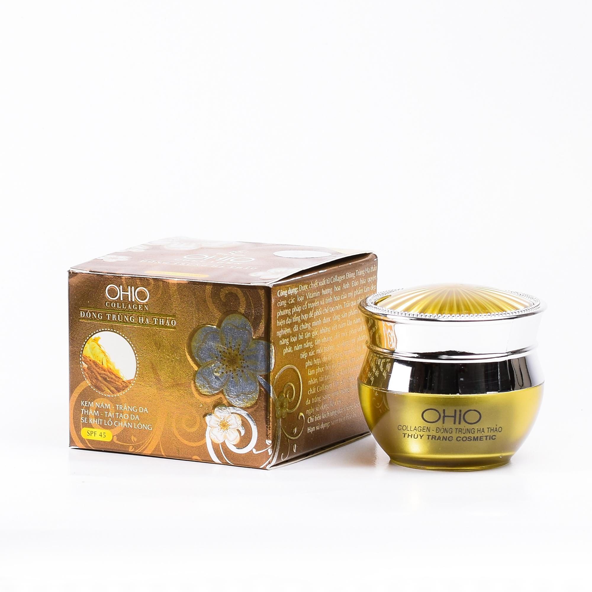 [HCM]Kem Nám - Trắng Da - Thâm - Tái Tạo - Se Khít Lỗ Chân Lông OHIO Collagen - Đông Trùng Hạ Thảo (20g)