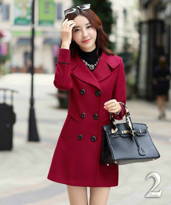 Áo khoác dạ cổ bẻ cao cấp