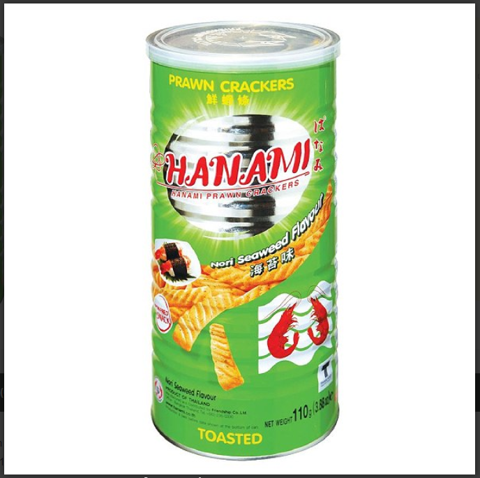 Snack Hanami Tôm Hộp Thiếc 110G