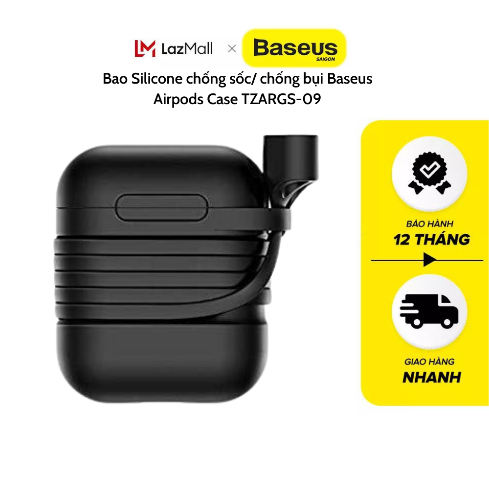 HCMBao Silicone chống sốc chống bụi Baseus Airpods Case TZARGS-09 HÀNG