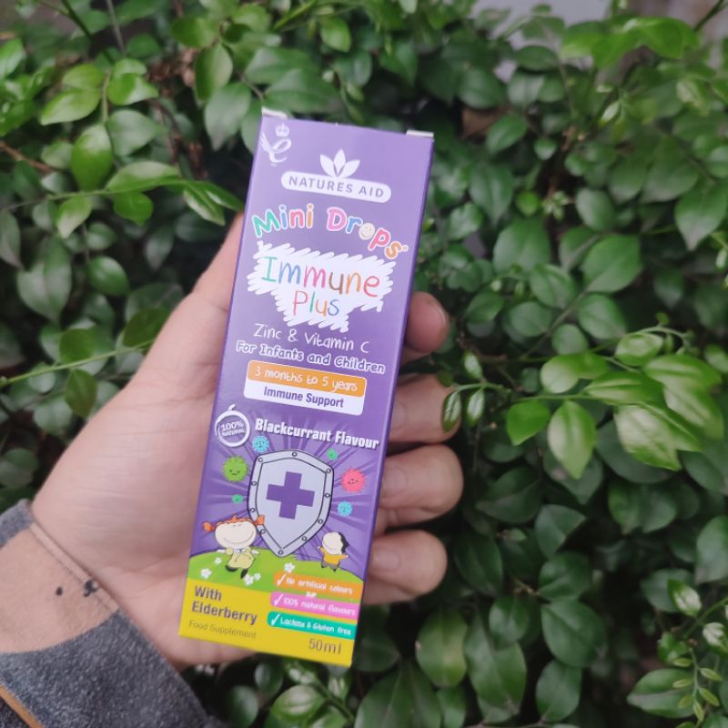 Siro tăng đề kháng immune drops natures aid cho bé từ 3 tháng