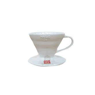 Phễu pha cà phê bằng sứ hario v60 màu trắng vdc-01w