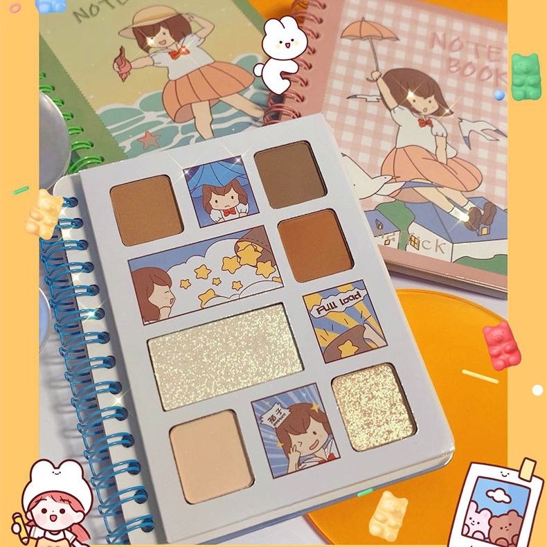 Bảng phấn mắt 6 màu cuốn sách cute