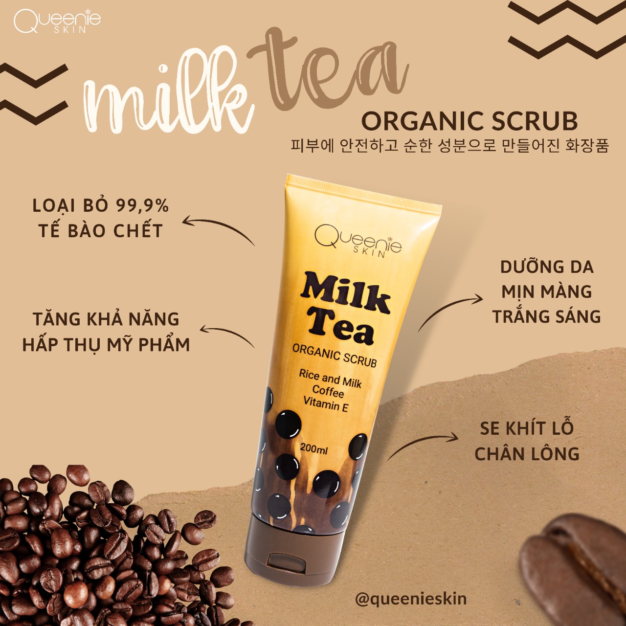 Tẩy tế bào chết trân châu dùng cho face & body loại bỏ các tế bào chết hiệu qủa