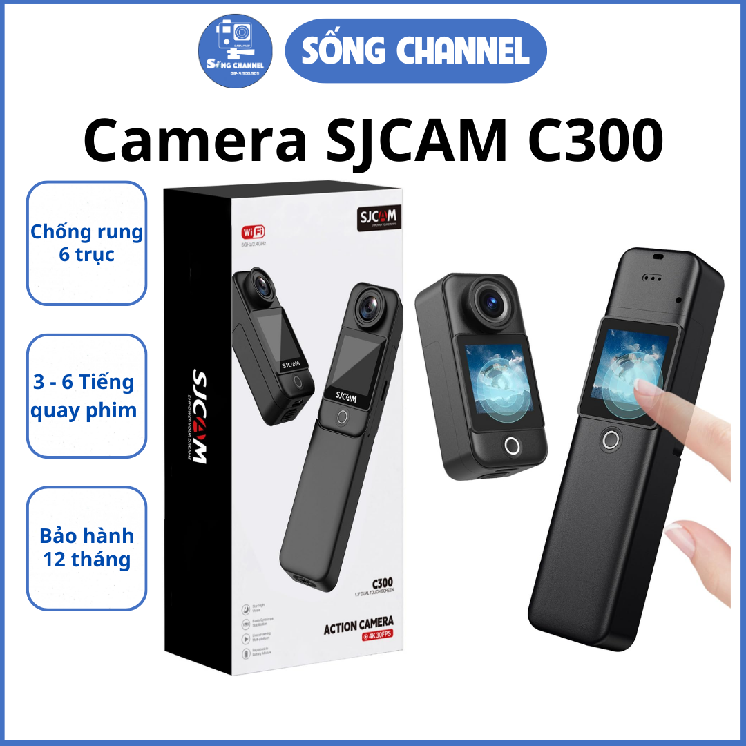  Camera Hành Trình Siêu Nhỏ SJCAM C300 4K Chống rung Gyro 6 trục 