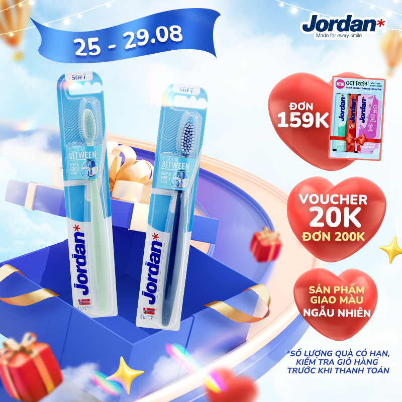 Bàn chải đánh răng Jordan Clean Between