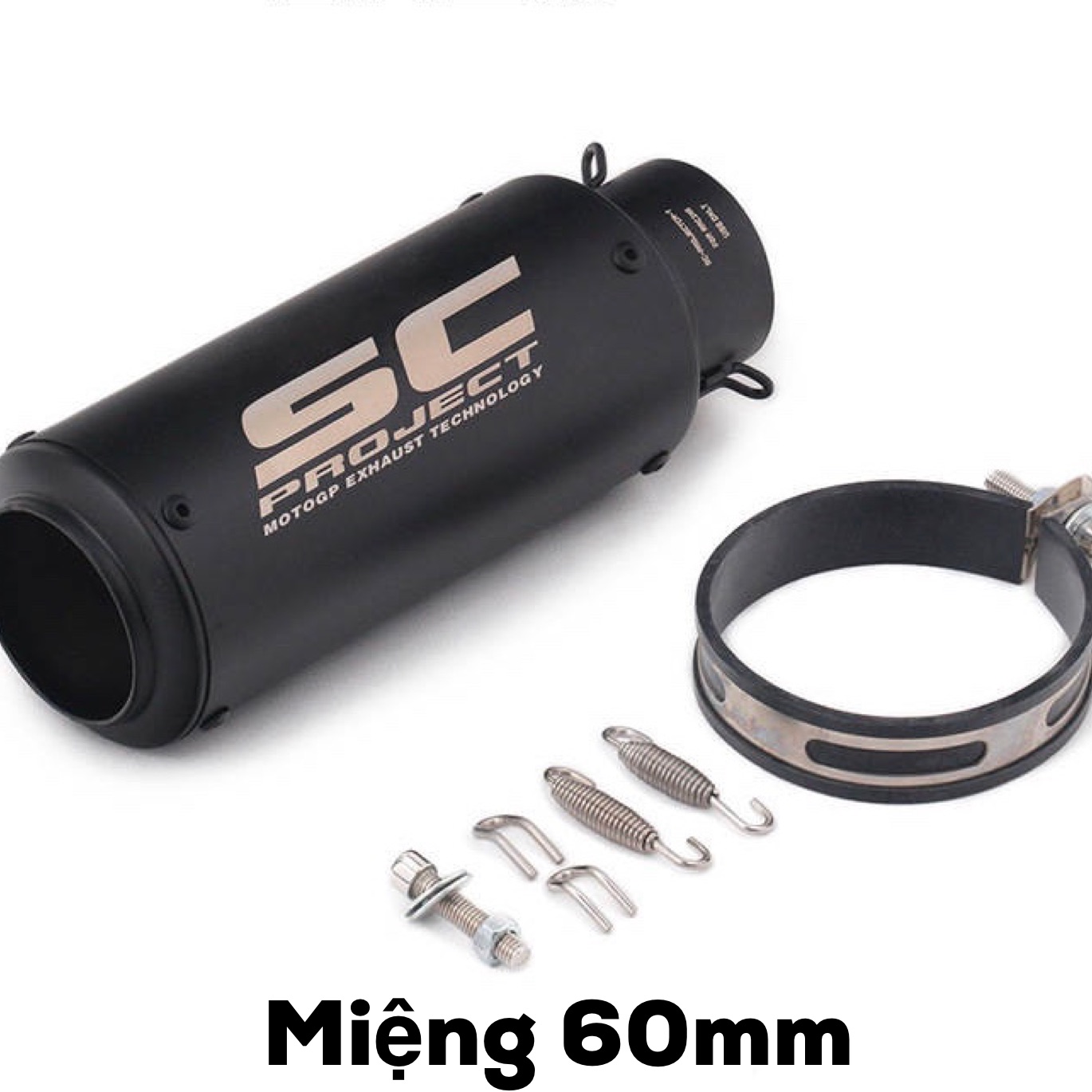 Pô Thể Thao SC đen miệng 60mm