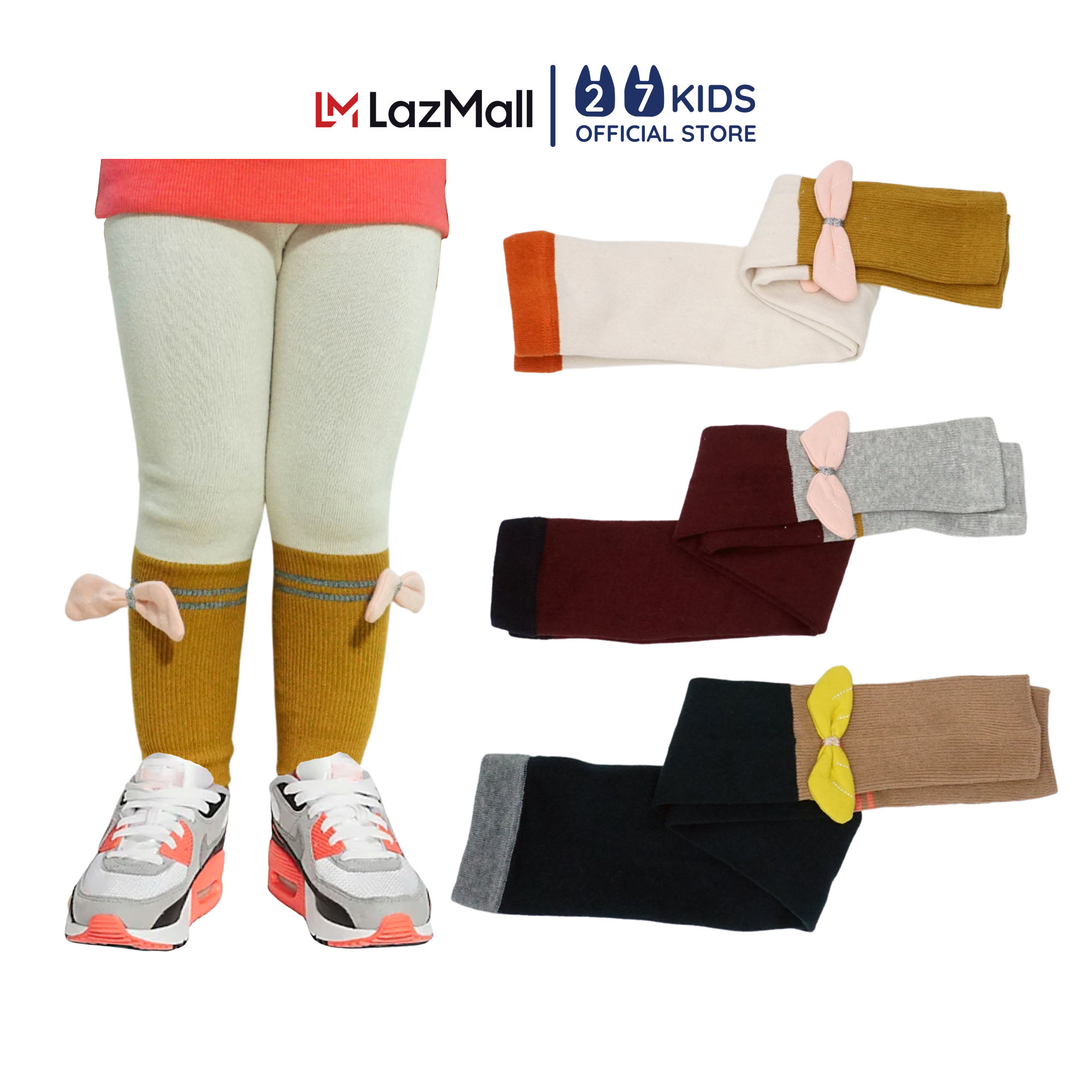 Quần legging len tăm bé gái 27Kids Seven&Mami Quần thu đông nữ cho trẻ từ 2-7 tuổi GLPL2