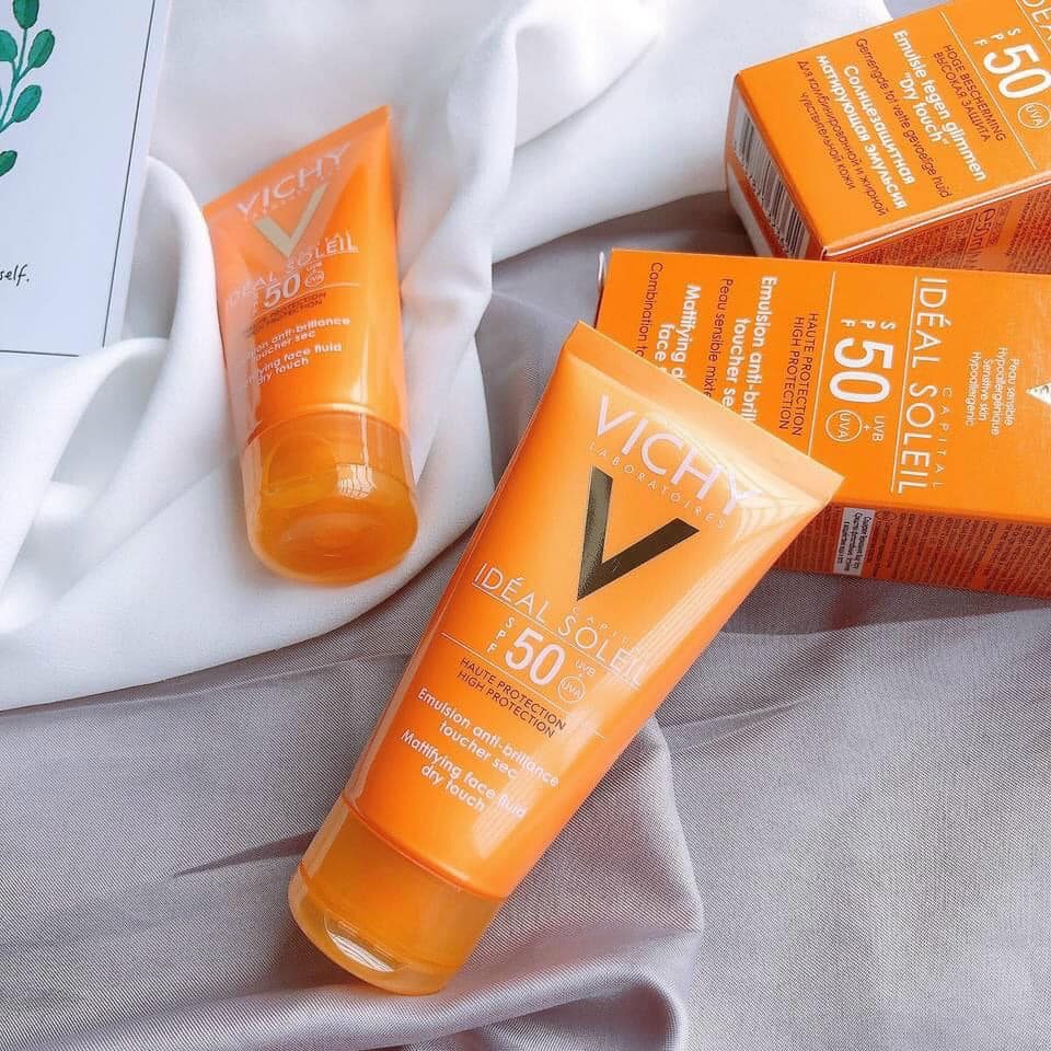 Kem chống nắng vichy ideal soleil dry touch face fluid spf50