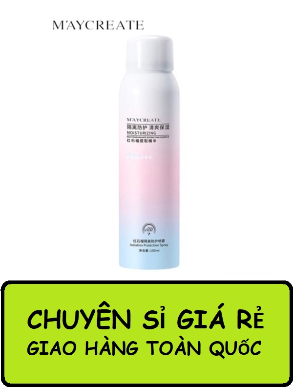 [ COMBO 5 CHAI ] Xịt dưỡng trắng Maycreat, Xịt chống nắng Maycreat, Xịt Make Up