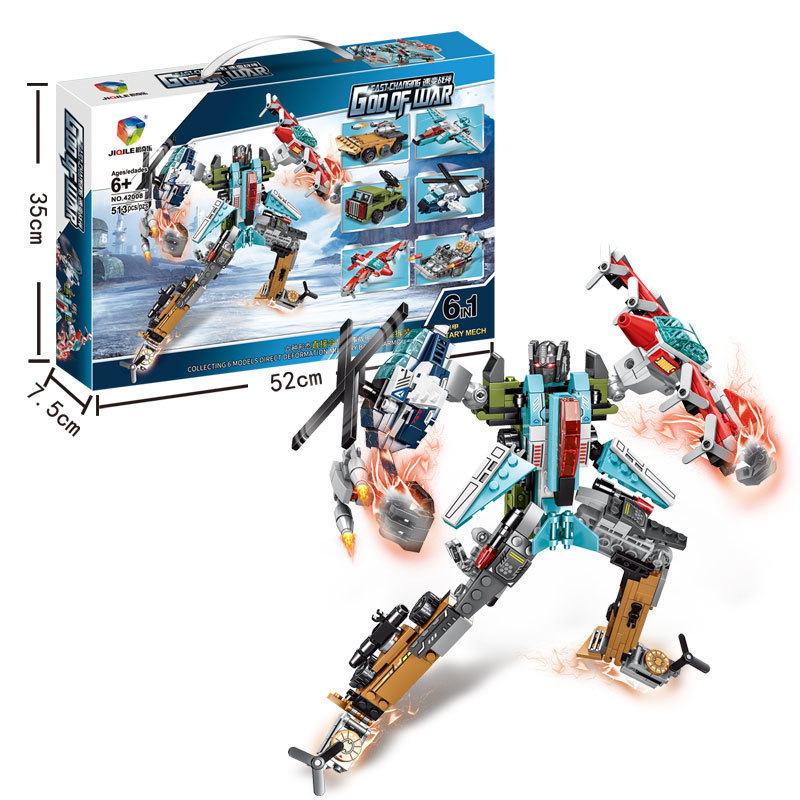 Đồ chơi Lego Lắp Ráp Robot Siêu Nhân 6 in 1 - 513 mảnh ghép (mẫu mới)