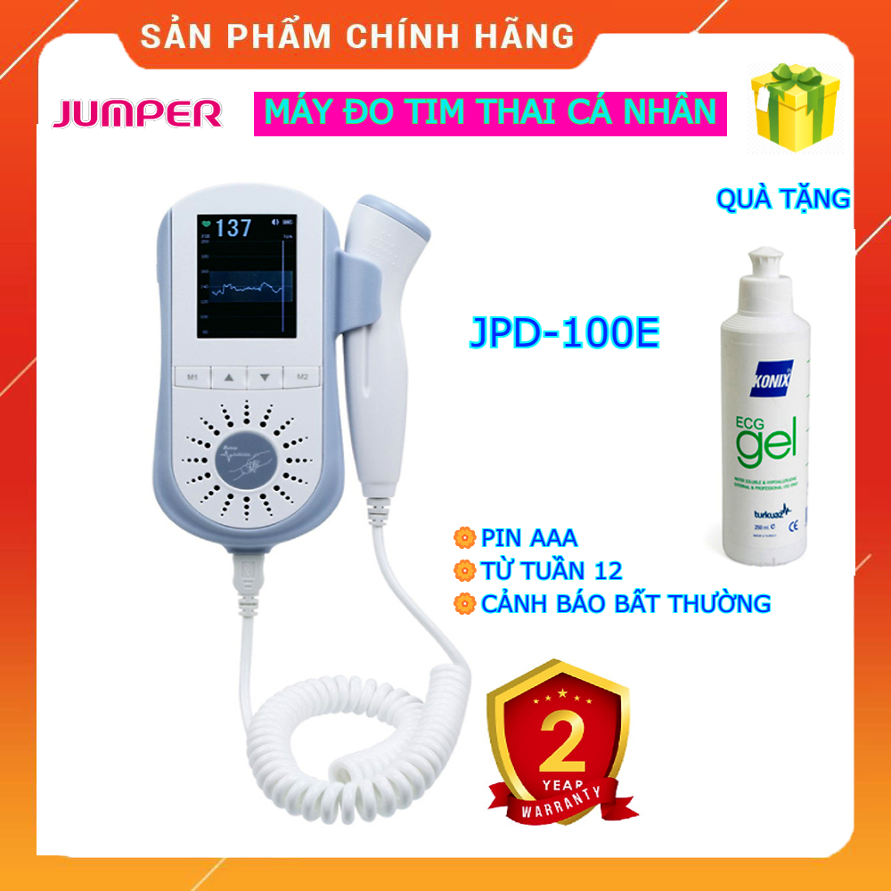 Máy đo tim thai cá nhân JUMPER JPD-100E dùng tại nhà, từ tuần thai 12