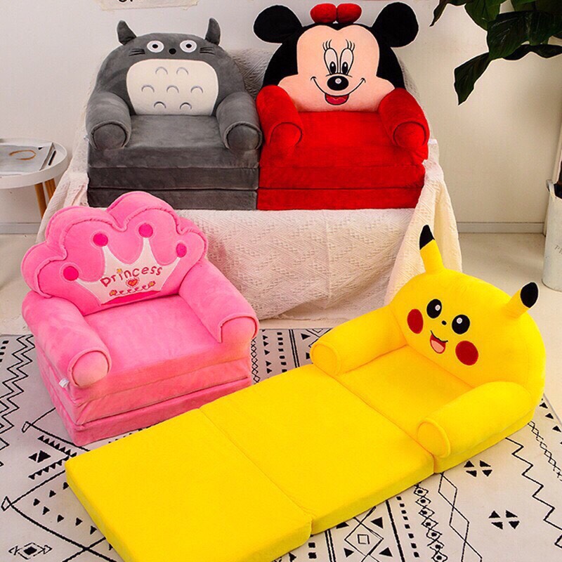 thú nhồi bông ghế micky đỏ ghế sofa cho bé