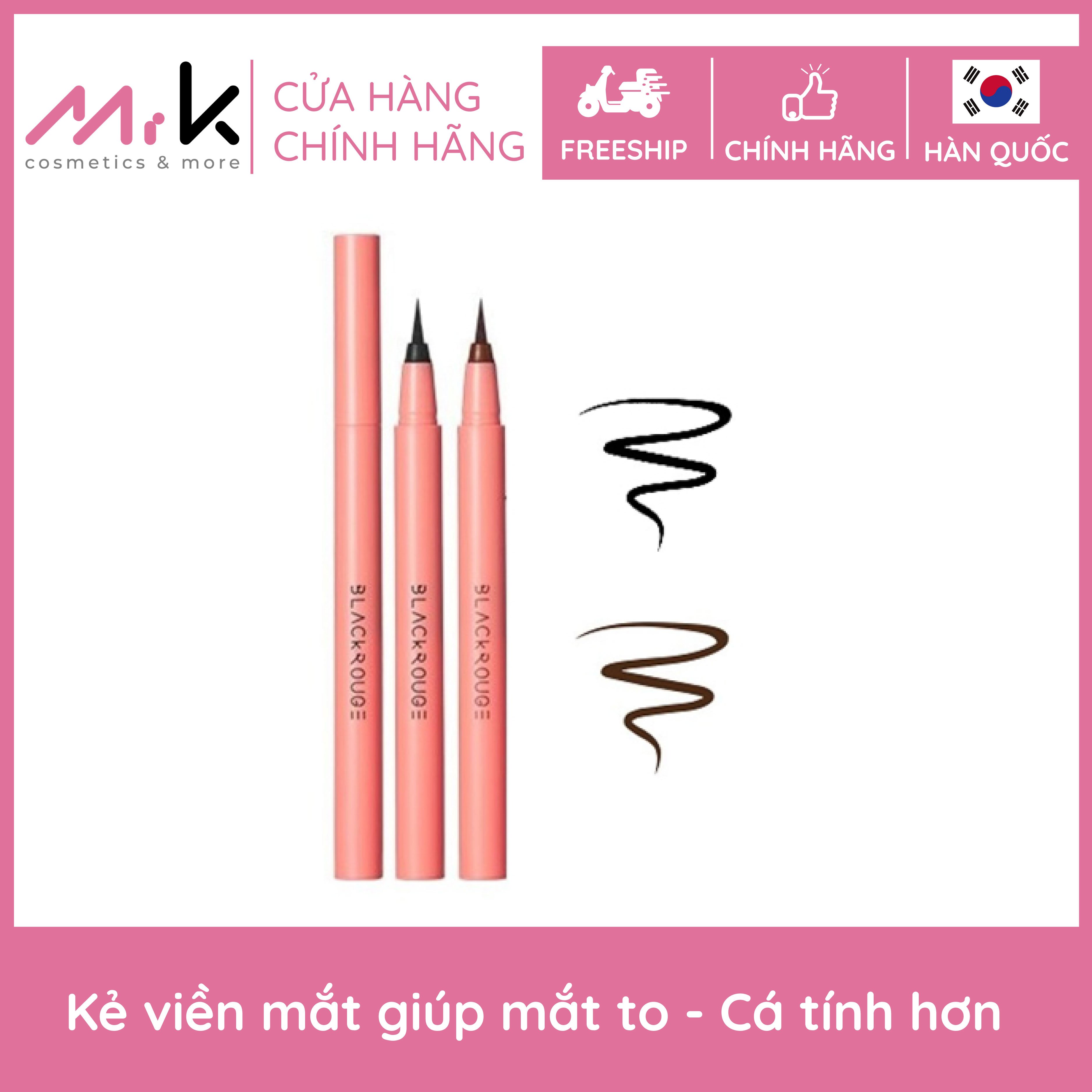 Chì kẻ mắt nước Black Rouge Power Proof Pen Liner chính hãng Hàn Quốc, giúp đôi mắt to và cá tính hơn