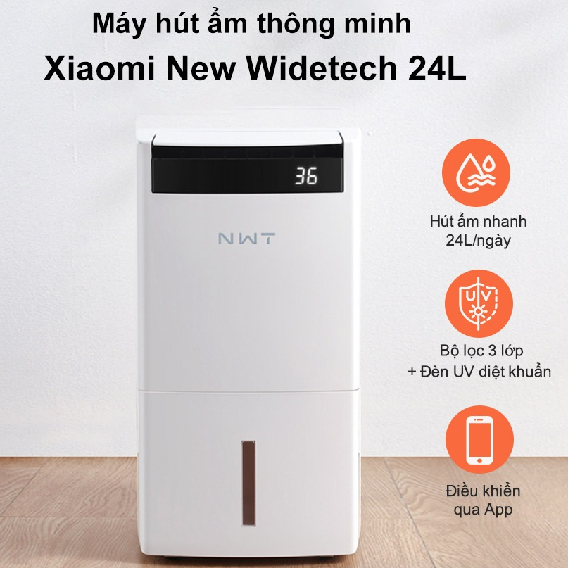 Máy Hút Ẩm Xiaomi New Widetech 12L/18L/24L/30L/60L - Hút Ẩm Phòng Chống Ẩm Mốc - Hàng Chính Hãng