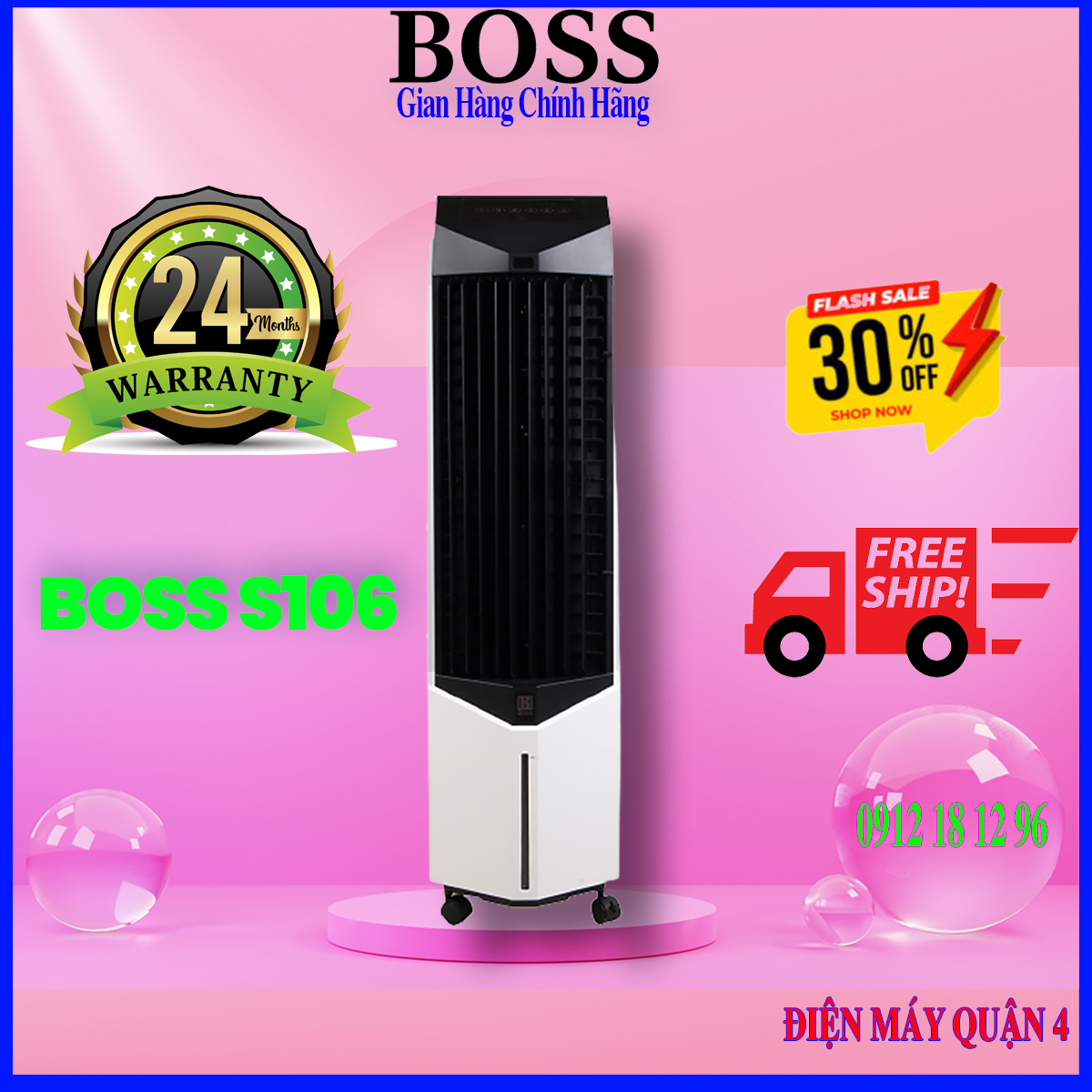 Quạt điều hòa boss s-106 - made in thái lan hàng chính hãng