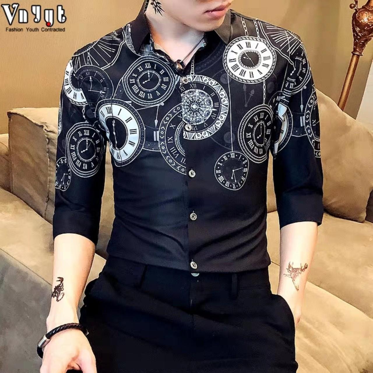 Áo sơ mi họa tiết tinh tế sang trọng cho phái nam