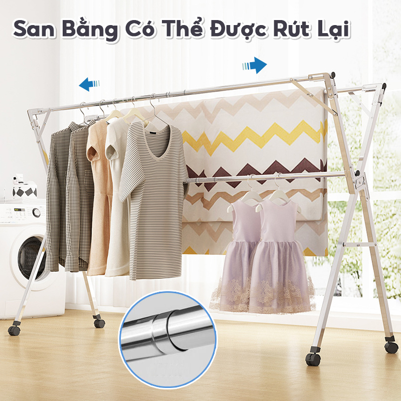 Gk-kook ⭐ giá phơi quần áo bằng thép không gỉ, giàn phơi quần áo, xào đồ phơi quần áo sào phơi đồ inox gấp gọn kiểu dáng giá phơi đồ có giá phơi quần áo