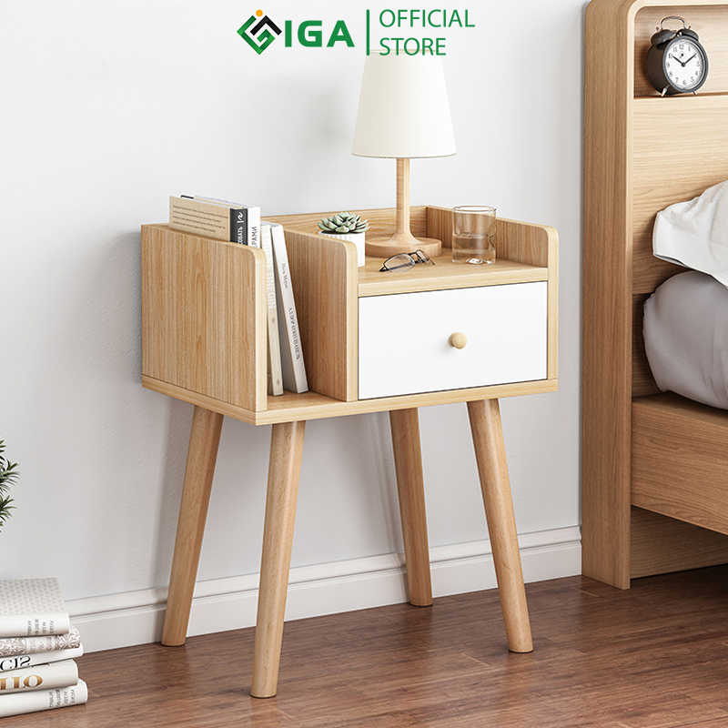 Tab đầu giường kèm bàn trang điểm bàn phấn mini tiện lợi IGA - GP175