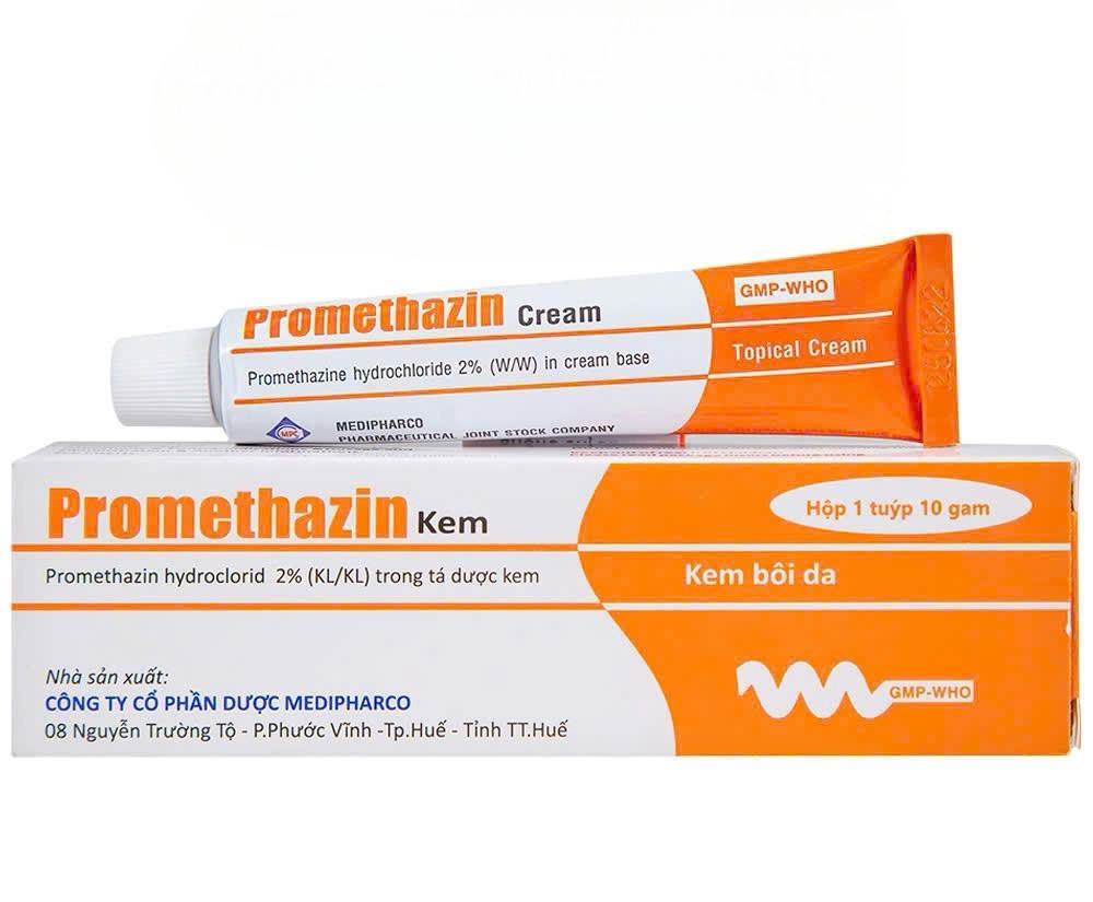 Kem bôi da gel promethazin cream dưỡng ẩm làm mền da viêm da ngứa mụn nhọt bóng nước sần sùi vine