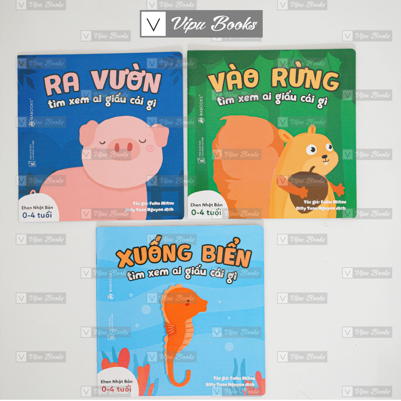 Sách - Ehon Nhật Bản - Combo 3 cuốn Ai Giấu Cái Gì-  Dành Cho Bé Từ 0-4 Tuổi