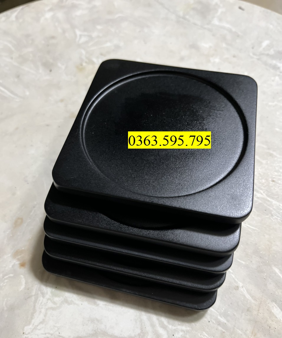 Lót ly gỗ sơn đen Lót ly màu đen