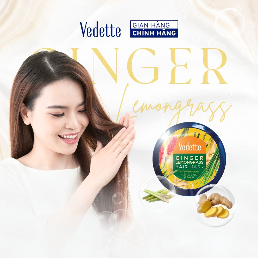 Mặt nạ ủ tóc vedette gừng sả 145ml
