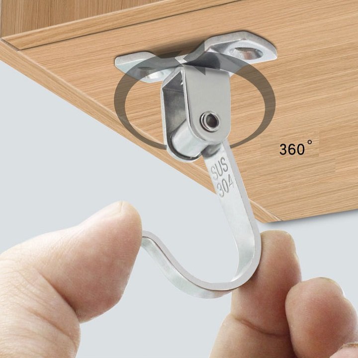 Móc treo inox loại 1 móc xoay 360độ - diy1033