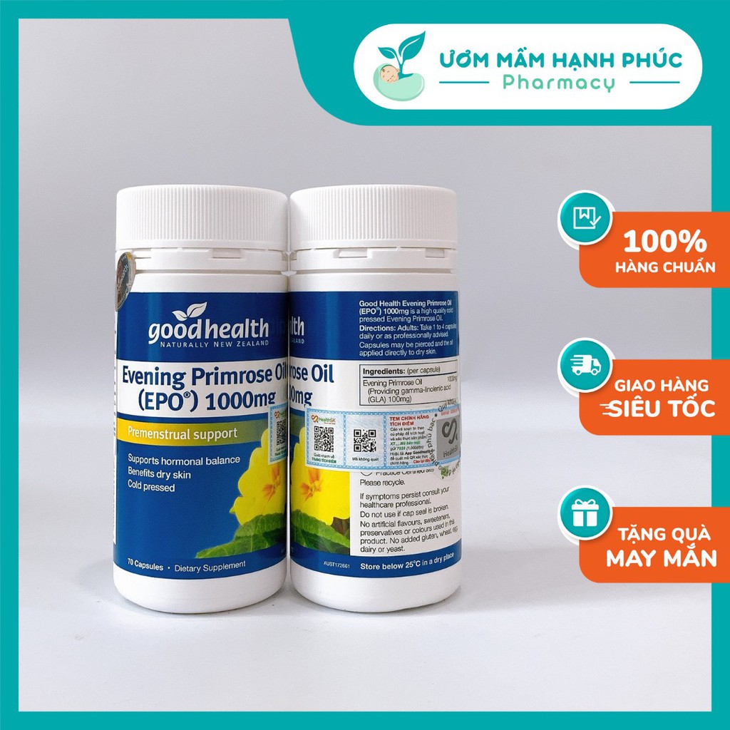 Tinh dầu hoa anh thảo Goodhealth Evening Primrose Oil [] tăng thụ thai, hỗ trợ vô sinh hiếm muộn