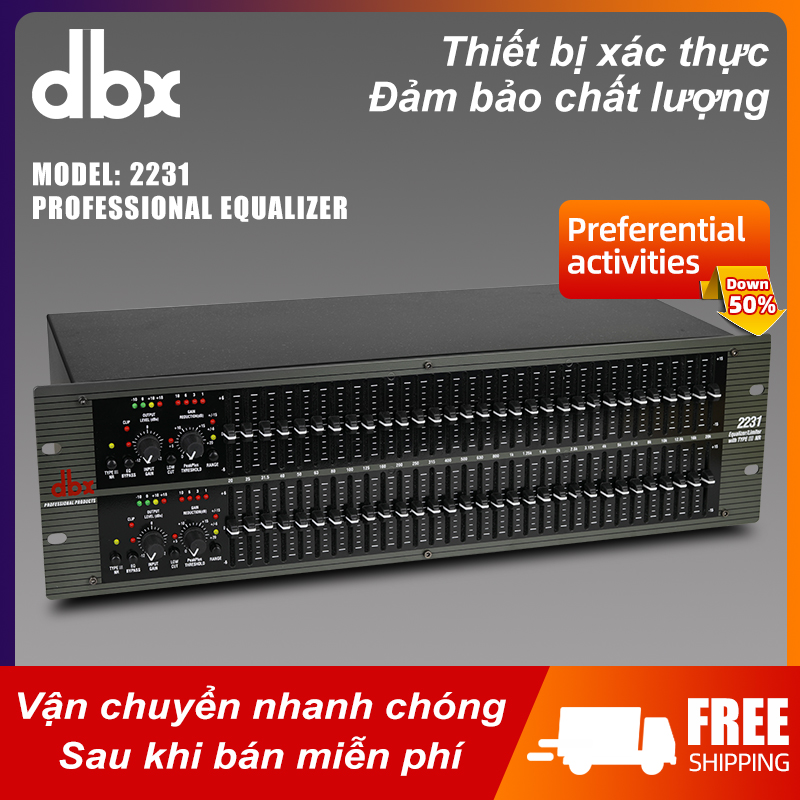 Dbx 2231 lọc xì âm thanh equalizer nhập khẩu chính hãng -lọc tiếng cao cấp, bộ chỉnh âm chuyên nghiệp, lọc âm karaoke không bị vỡ tiếngchống hú rít, xử lý tiếng ồn, độ nhiễu cực tốt, hỗ trợ nâng tiếng cho dàn âm thanh gia đình