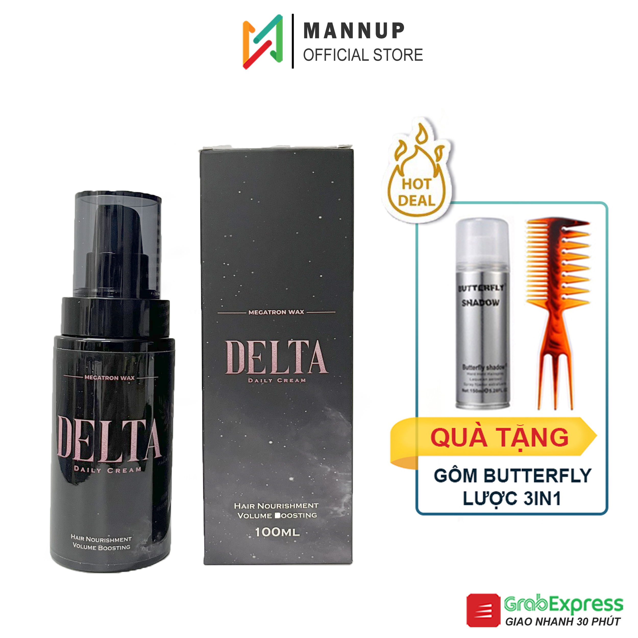 Xịt dưỡng tạo phồng tóc delta daily cream 100ml - megatron wax