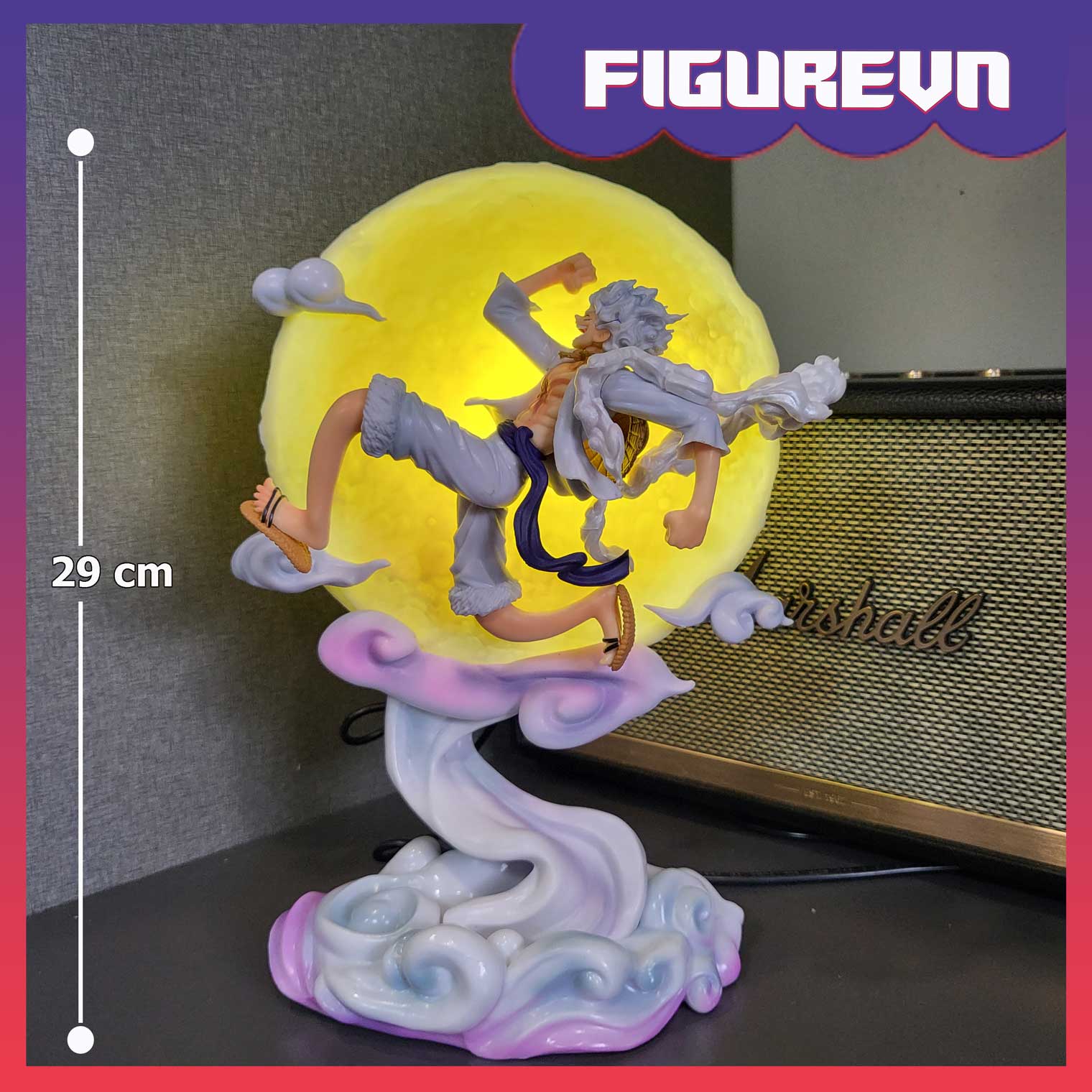 Mô hình luffy gear 5 ánh trăng 29 cm có led - one piece