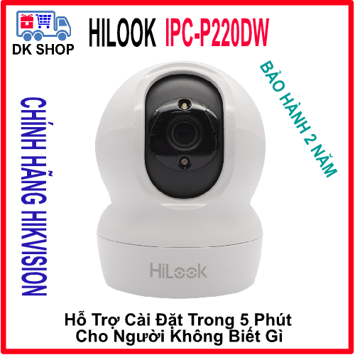 Camera Wifi Hikvision - Hilook IPC-P220-D/W 2.0MP 1080P - Bảo Hành 24TH - Quay 360 - Đàm Thoại 2 Chiều.