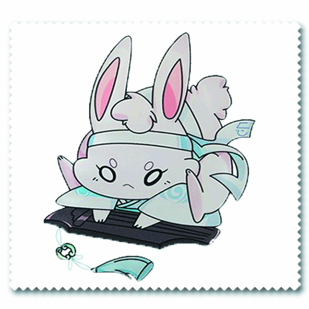 Khăn lau kính IN HÌNH nhân vật thỏ đen trắng Ma đạo tổ sư anime chibi quà  tặng xinh xắn dễ thương 
