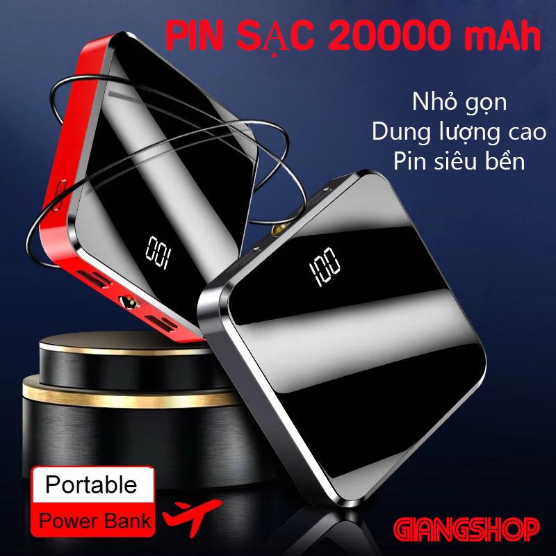 Pin Sạc Dự Phòng 20000 mAh pin dự phòng,pin sạc dự phòng,cục sạc dự phòng,sạc dự phòng mini, sạc dự phòng iphone, sạc dự phòng tốt, sạc dự phòng nhỏ gọn,sạc dự phòng power bank, KhanhLinhGiangShop
