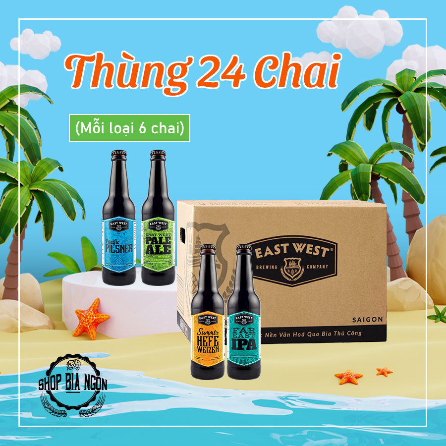 Bia thủ công 4 vị thùng 24 chai 330ml