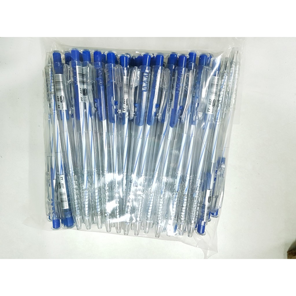 Lốc 100 cây bút bi xanh 0.7mm
