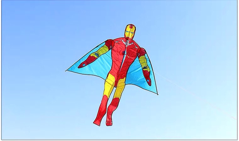 [HCM]COMBO 1 TẶNG 1 - Diều NGƯỜI SẮT - IRON + Tặng tay cầm thả diều lớn 150m dây  - ẢNH THẬT