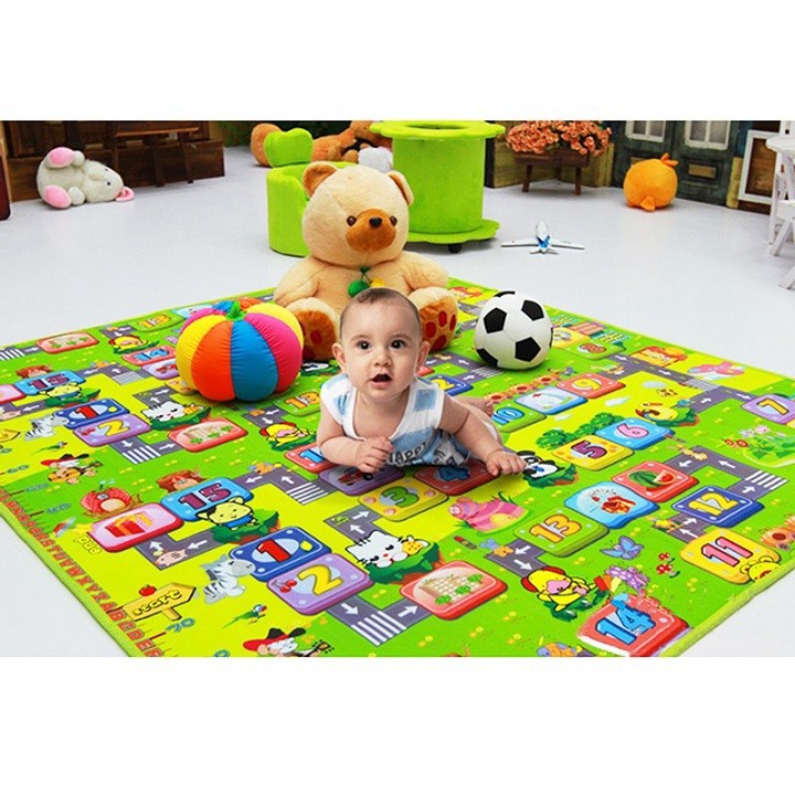 Thảm chơi 2 mặt maboshi cho bé 1,6m x 2m