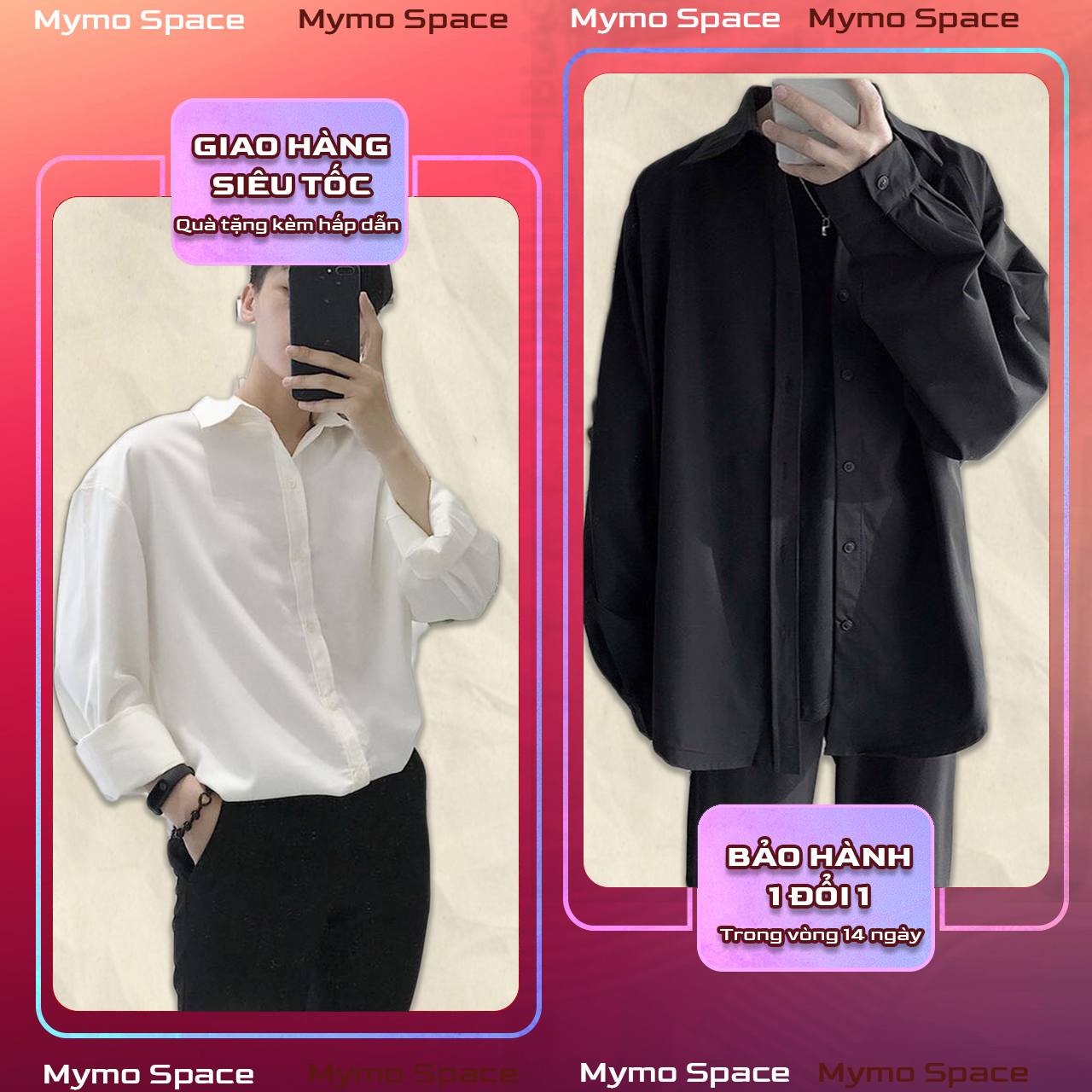 Sơmi Trắng Trơn / Đen Trơn | TẶNG GIẤY THƠM - Đi Học, Đi chơi đều xinh