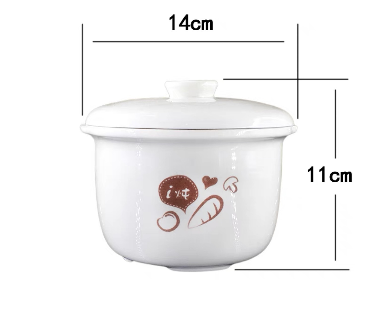 Combo thố + nắp thố nồi hầm chậm bear 0,8l