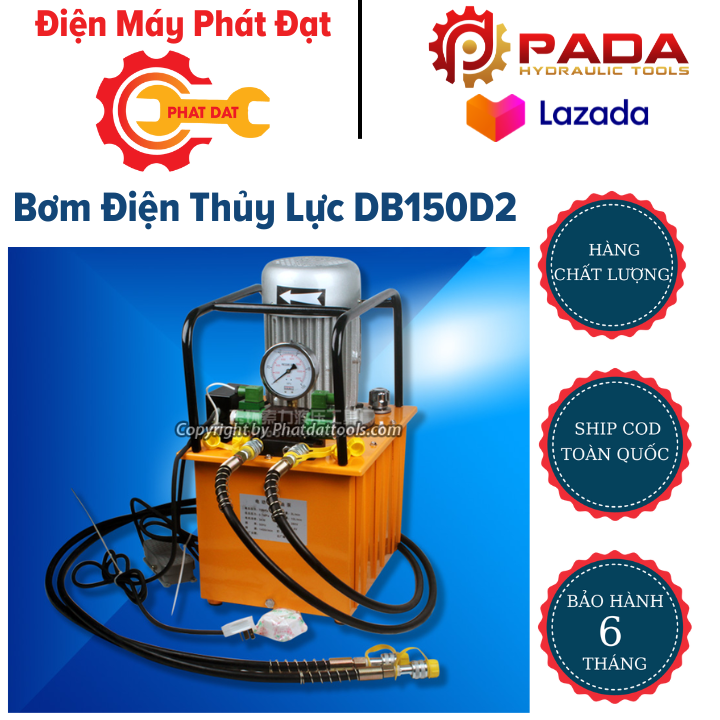 Bơm Điện Thủy Lực DB150D2 (Bộ nguồn thủy lực) 2 đường dầu - Bảo hành 6 tháng Giá 16,000,000 Đồng*Miễn phí vận chuyển