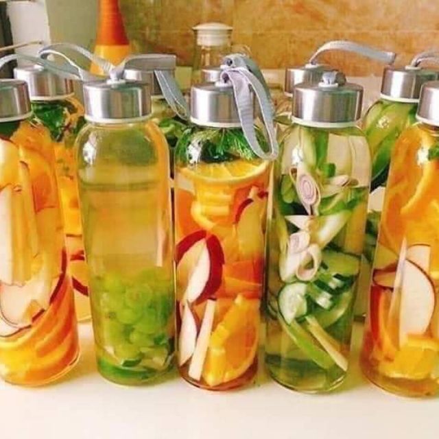 Bình nước thủy tinh DETOX 500ML CÓ QUAI XÁCH