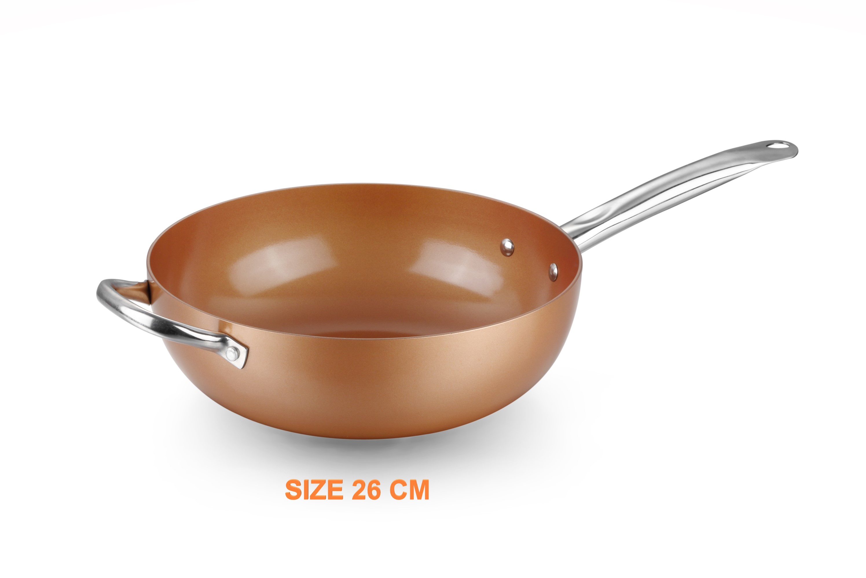 Chảo xào super chef hợp kim tráng men đáy từ 26cm w1026