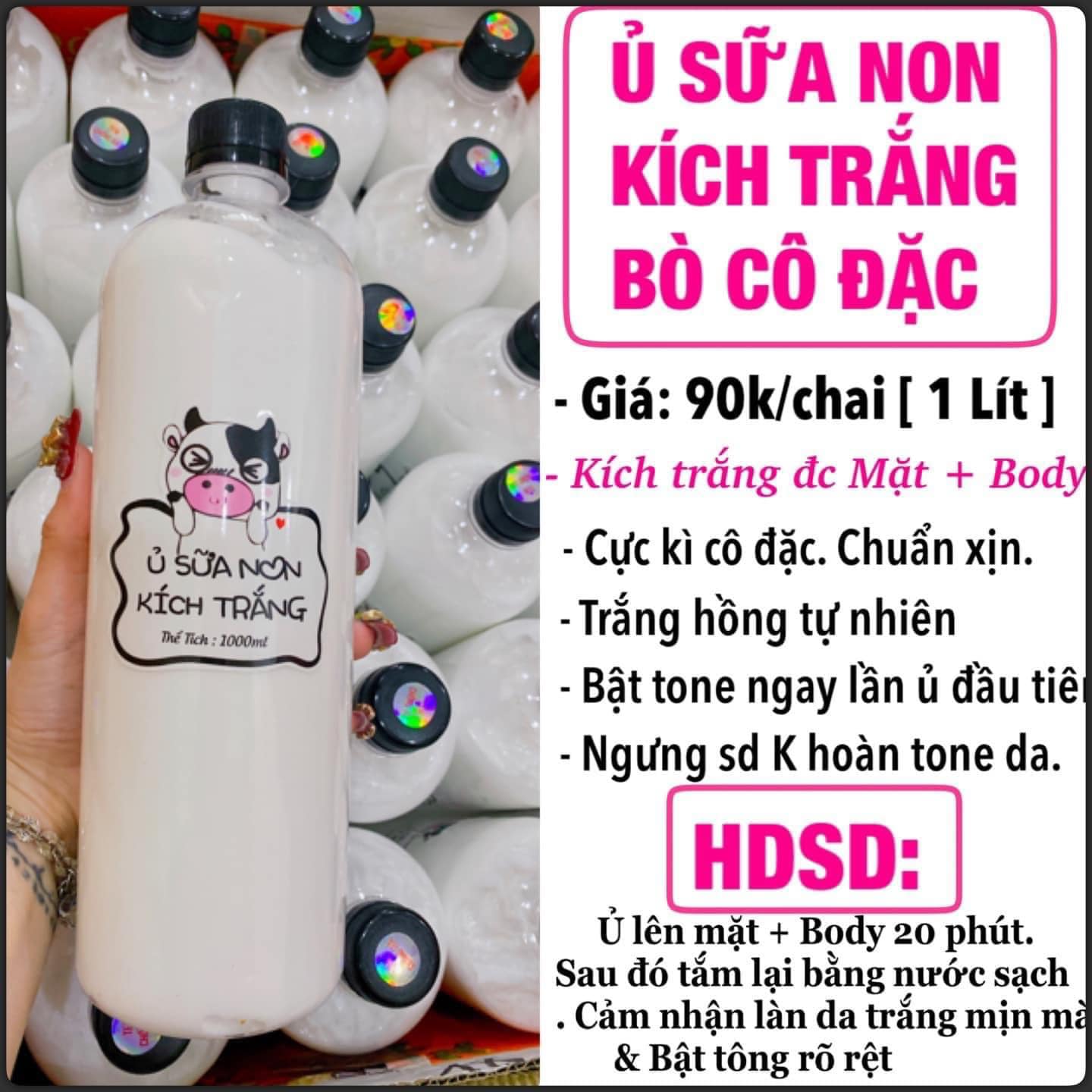Ủ sữa non kích trắng 1000ml